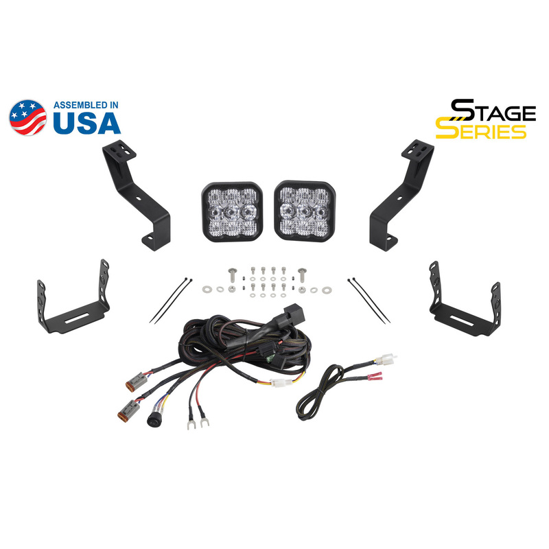  Diode Dynamics - SS5 Bumper LED Pod Light Kit for 2019+ Ram, Pro White Combo